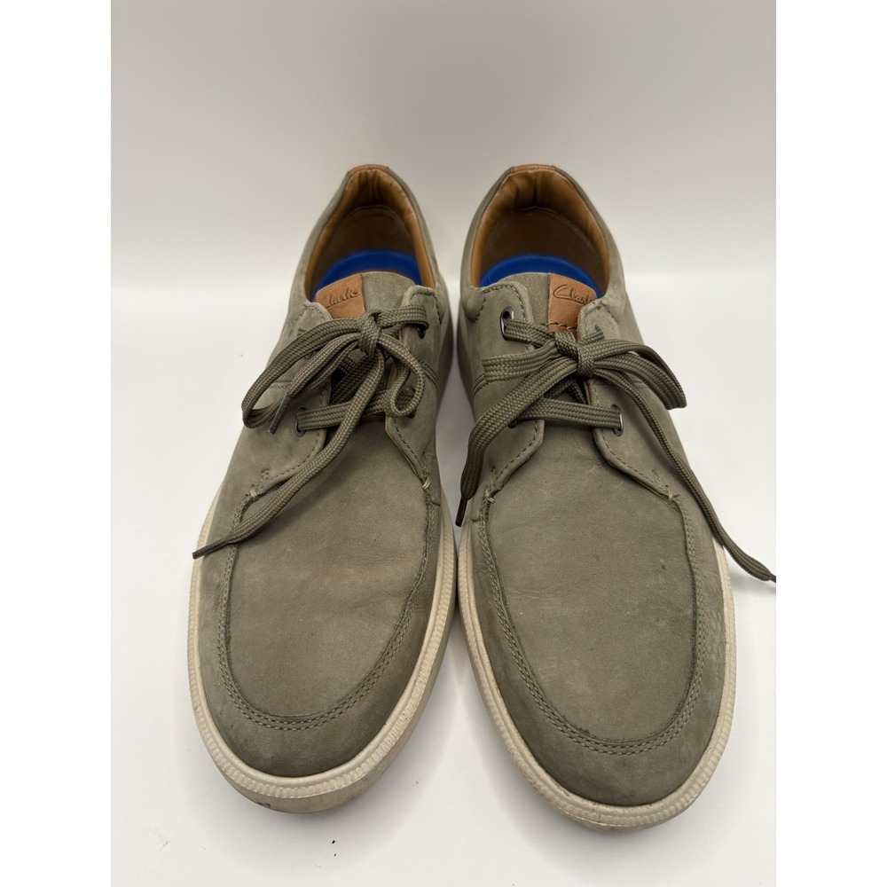 Clarks Men's Cambro Lace Olive Nubuck Nubuck Leather Comfort Shoes Sneakers 9.5